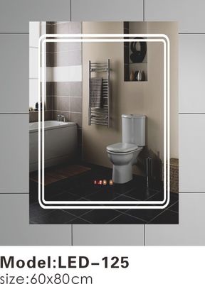 Beautiful Illuminated Bathroom Magnification Mirror 800mm Wide Double Lines